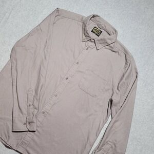 United By Blue Wool Blend Button Down Shirt Gray Size Large